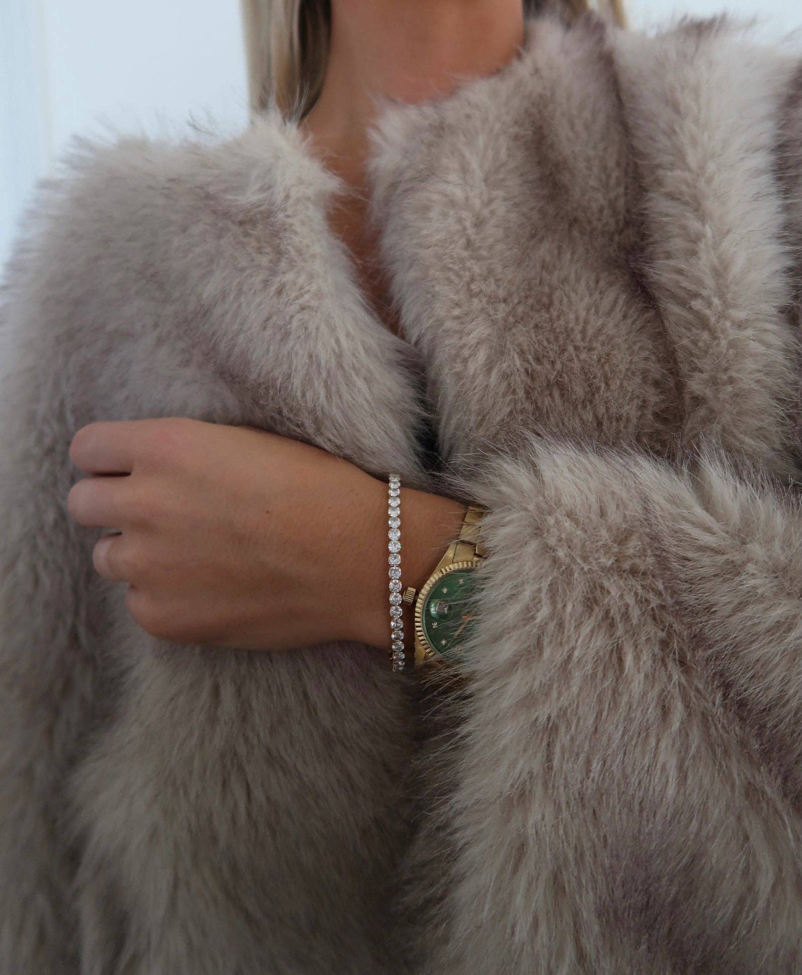 THICK STRETCHY TENNIS BRACELET