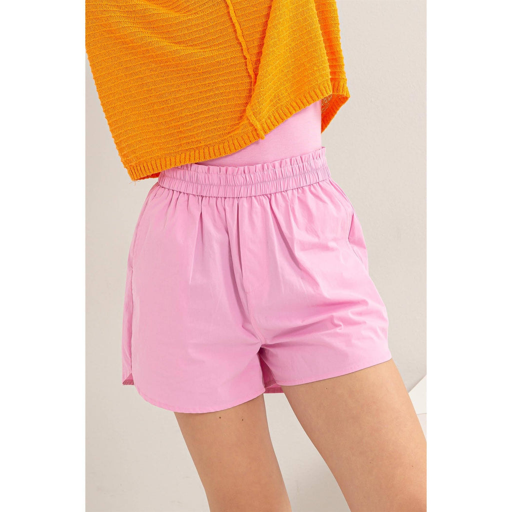 Poplin High Waist Shorts
