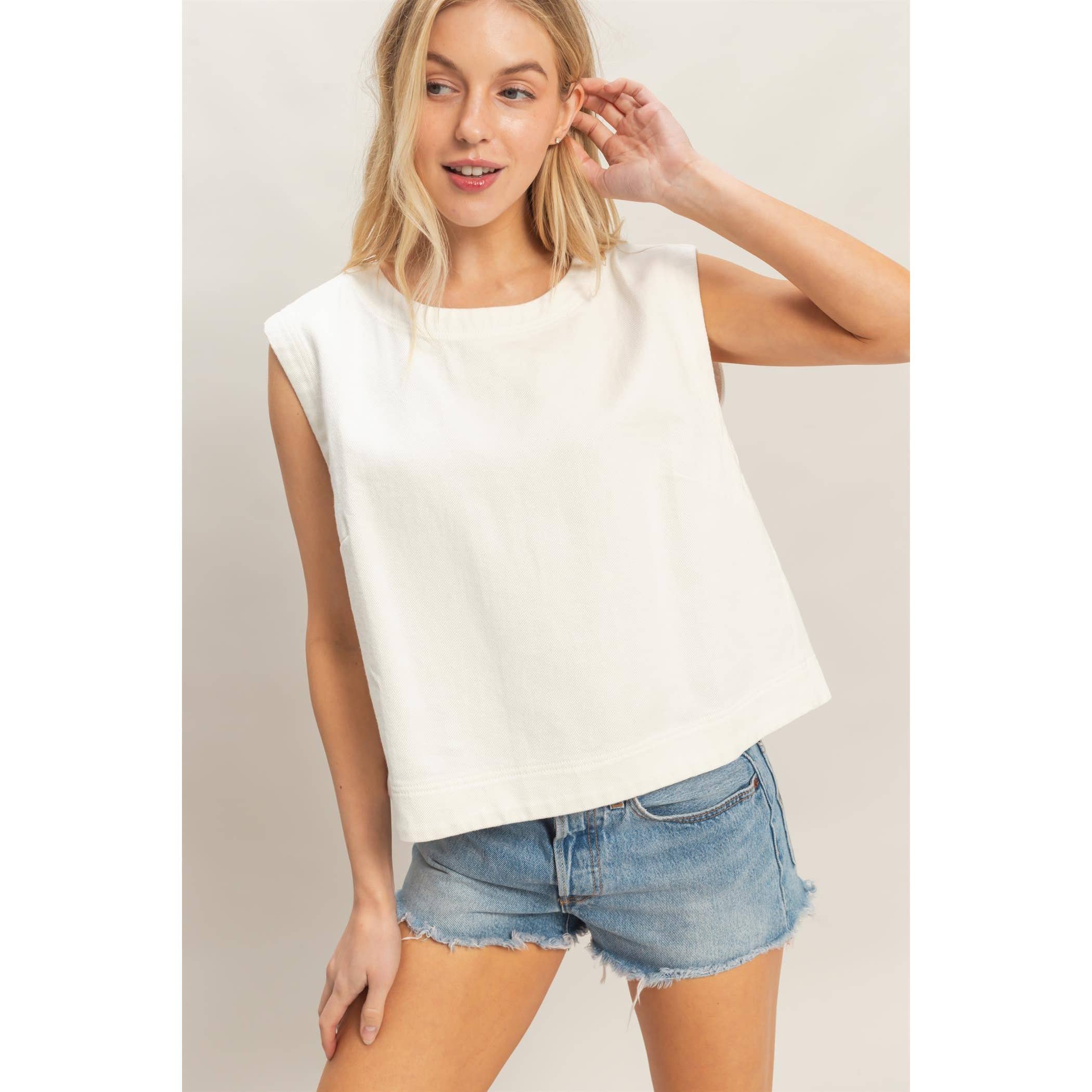 Daisy Denim Top