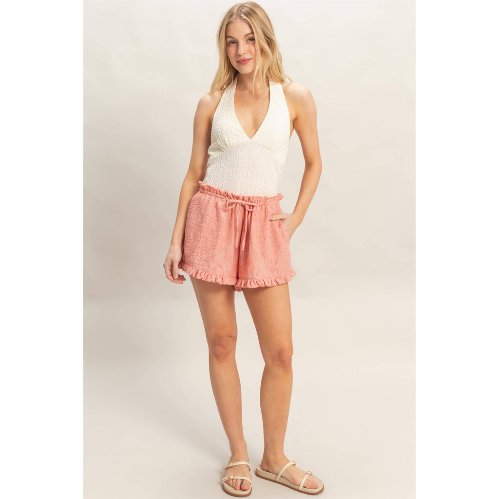 Peachy Ruffle Shorts