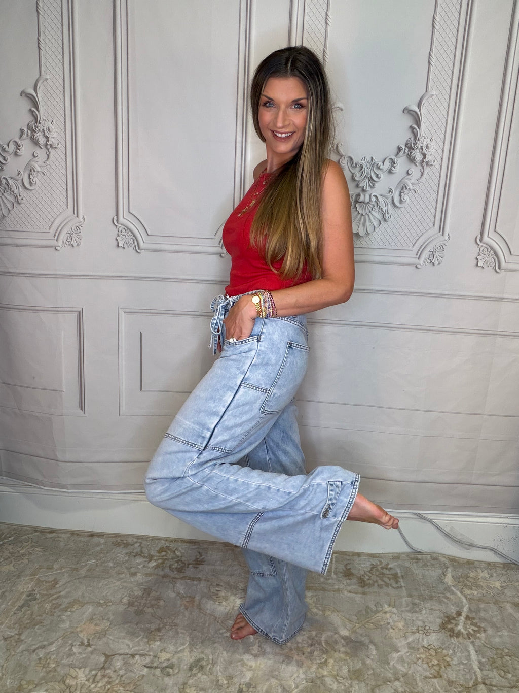 JOVIE TIE WAIST JEANS