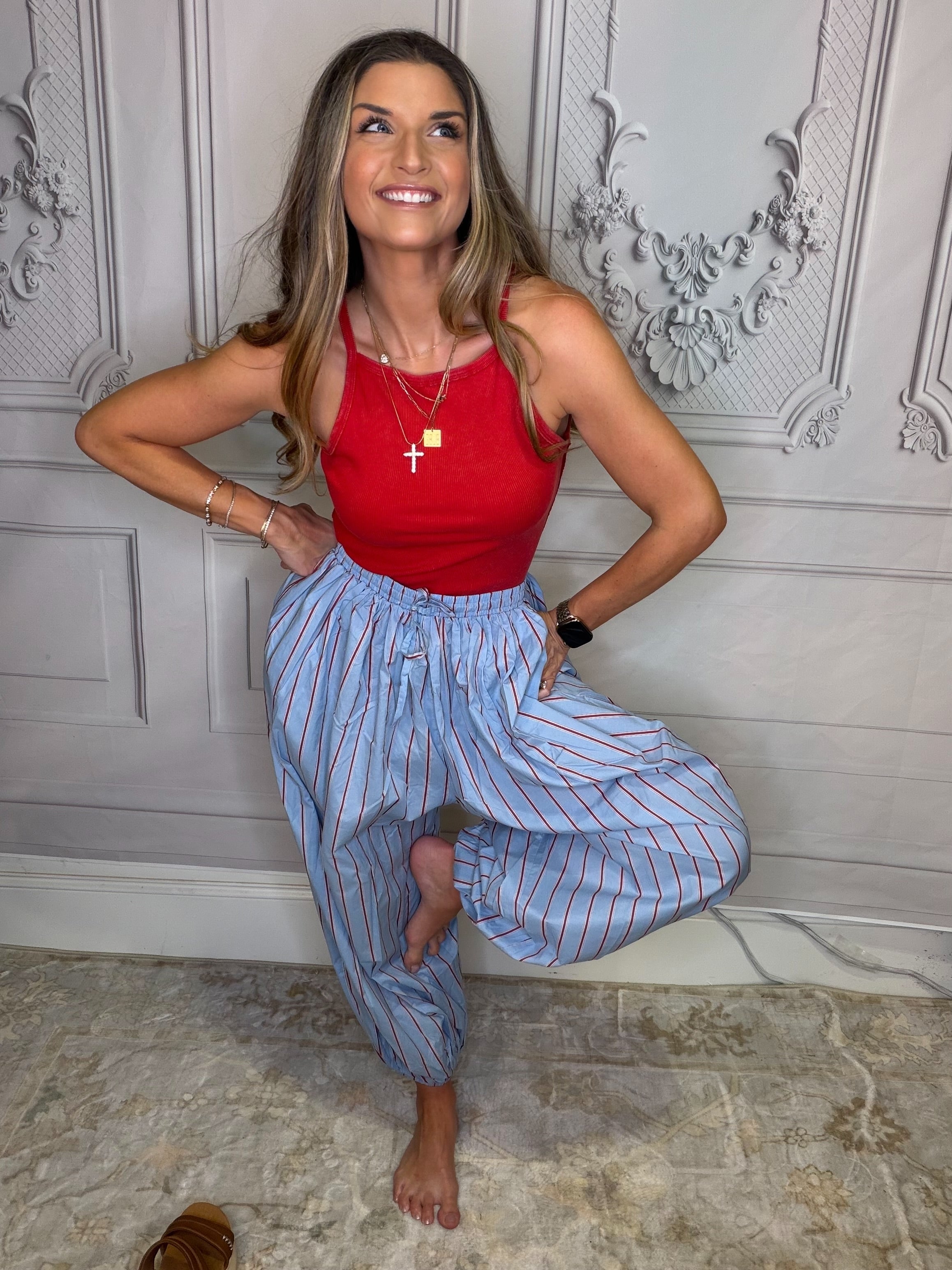 Oxford Balloon Pants