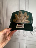 Hunter Green Feather Hat