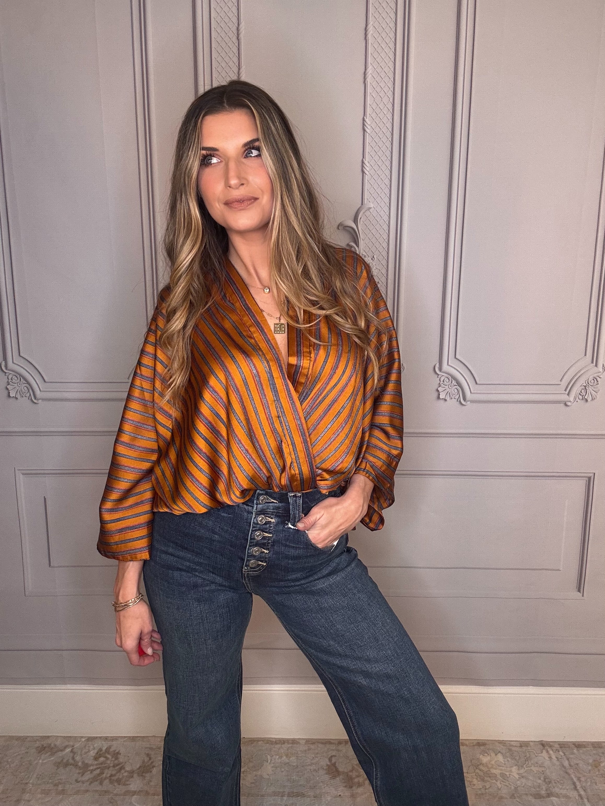Spicy Sunset Wrap Top