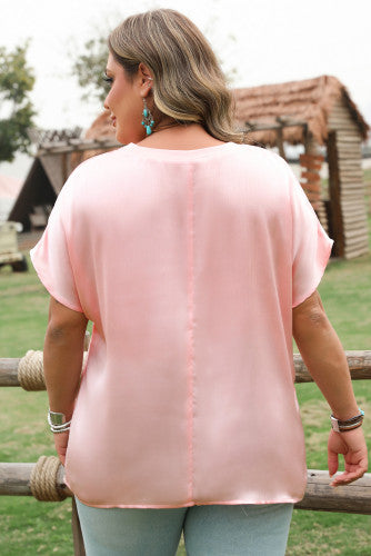 Powder Pink Silk Blouse