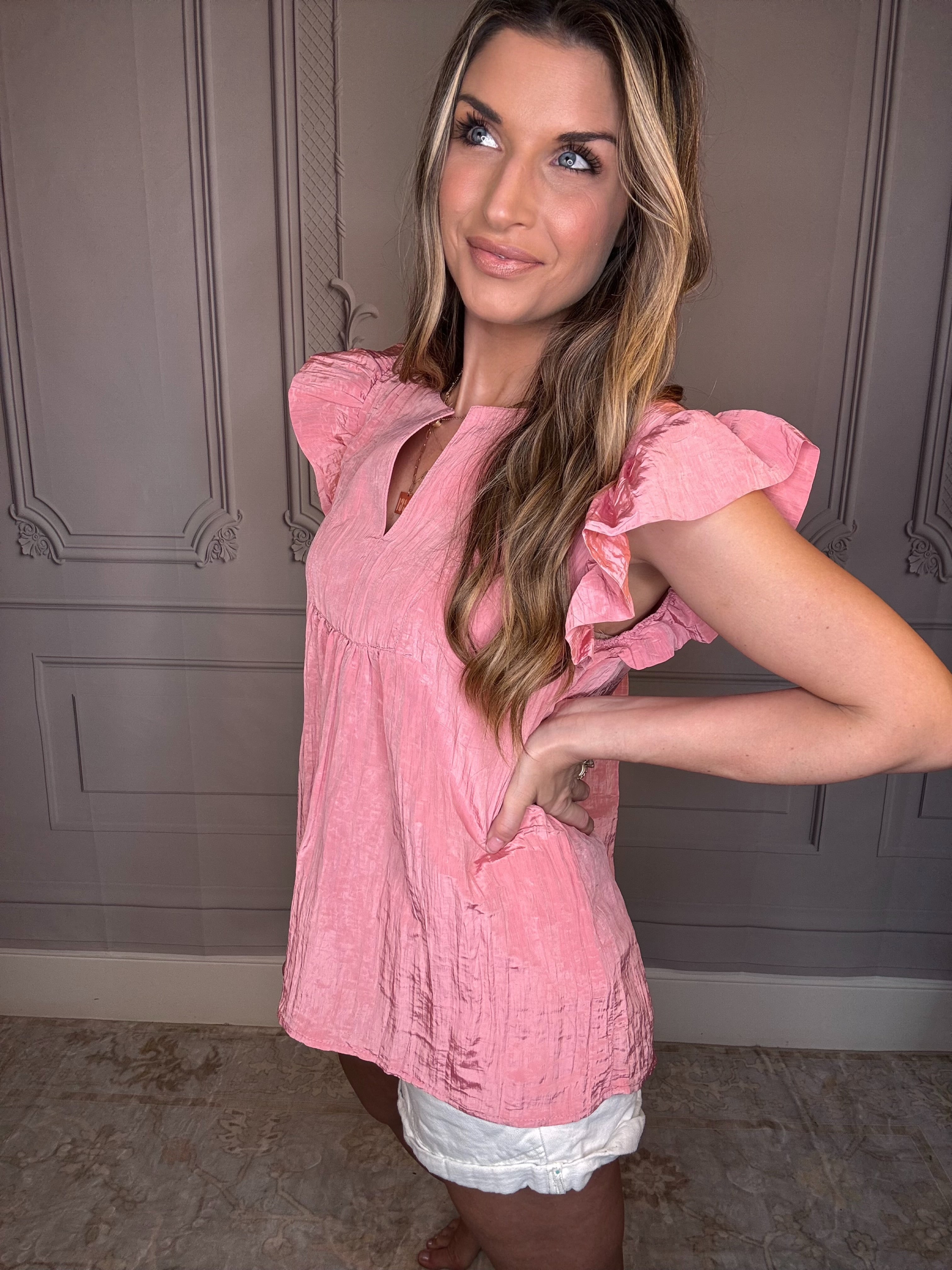 Coral Reef Flutter Blouse