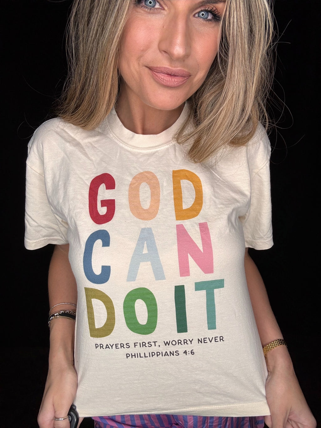 God Can Do It Crop Tee
