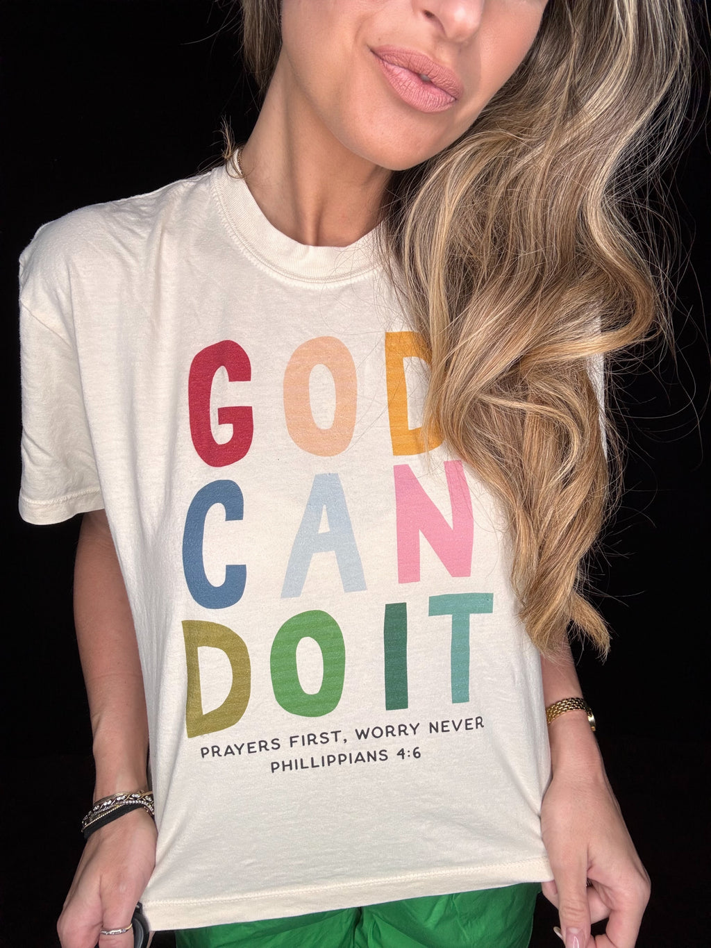 God Can Do It Crop Tee