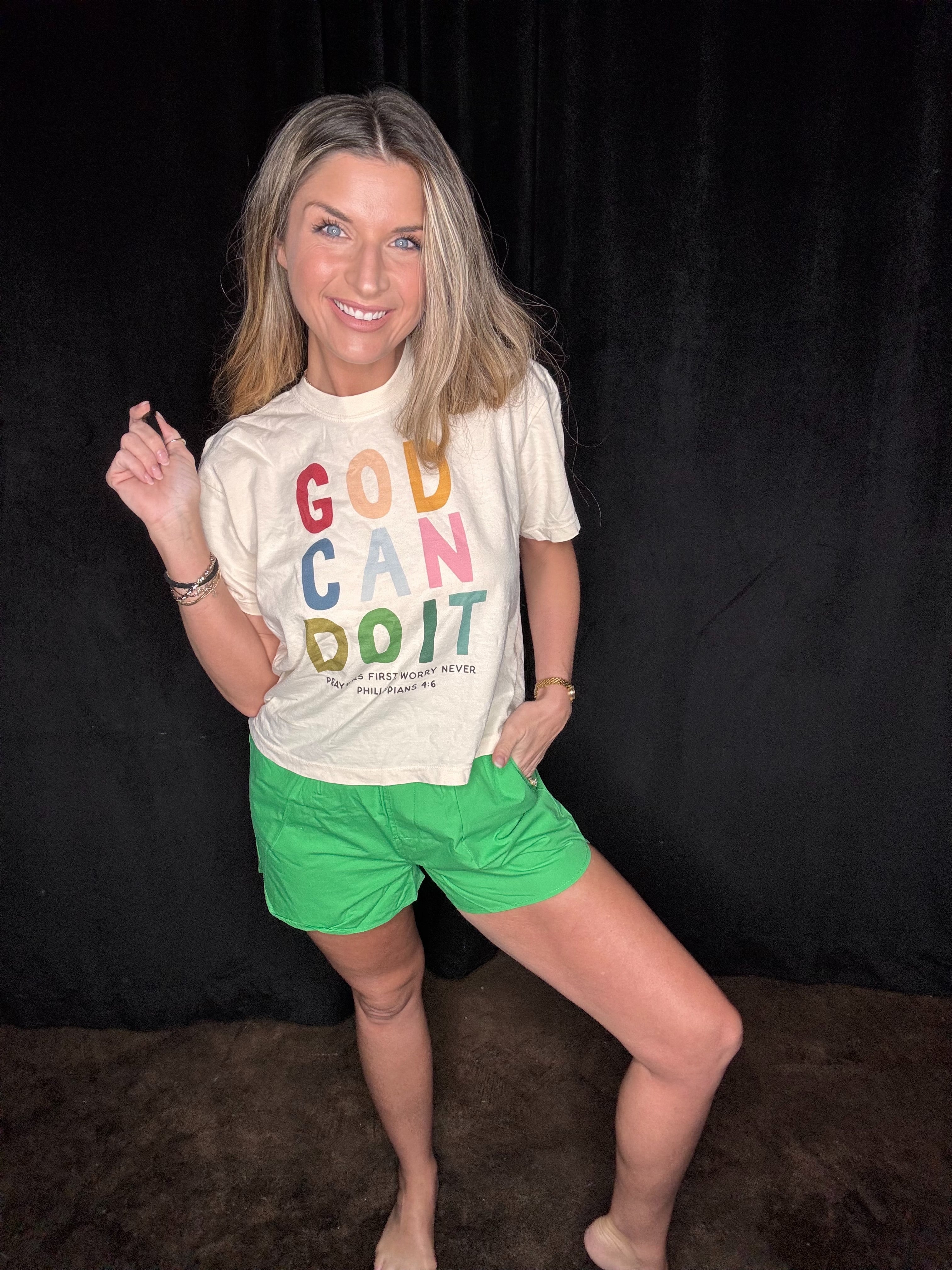 God Can Do It Crop Tee