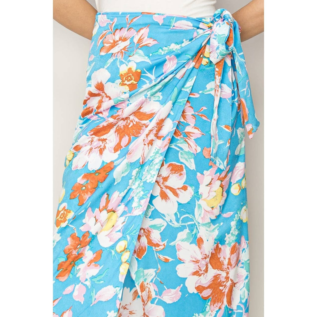 The Farrah Floral Wrap Skirt