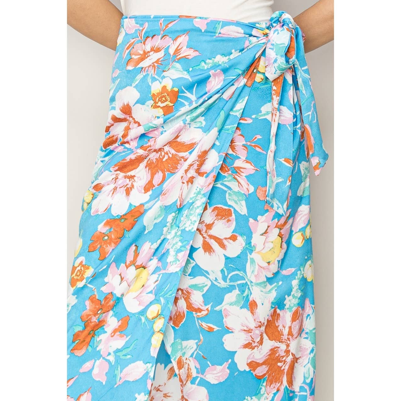 The Farrah Floral Wrap Skirt