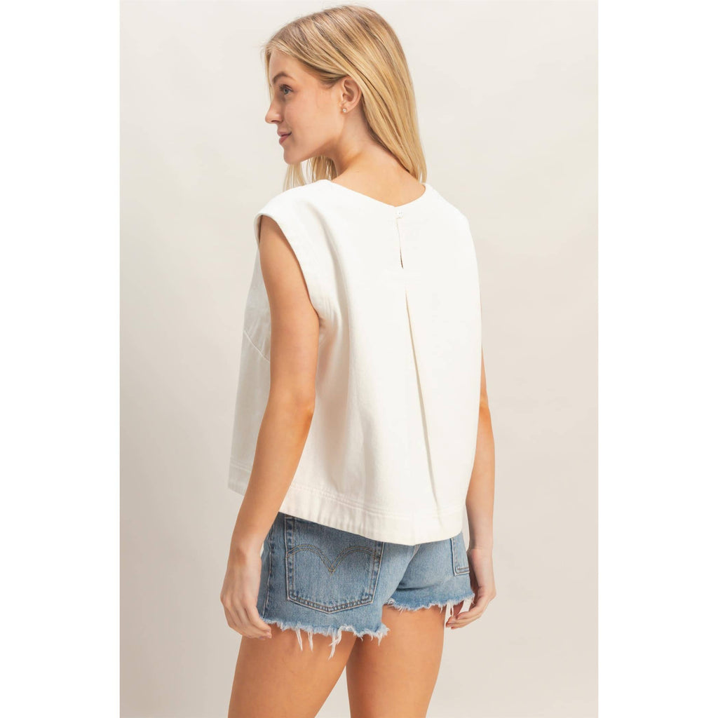 Daisy Denim Top