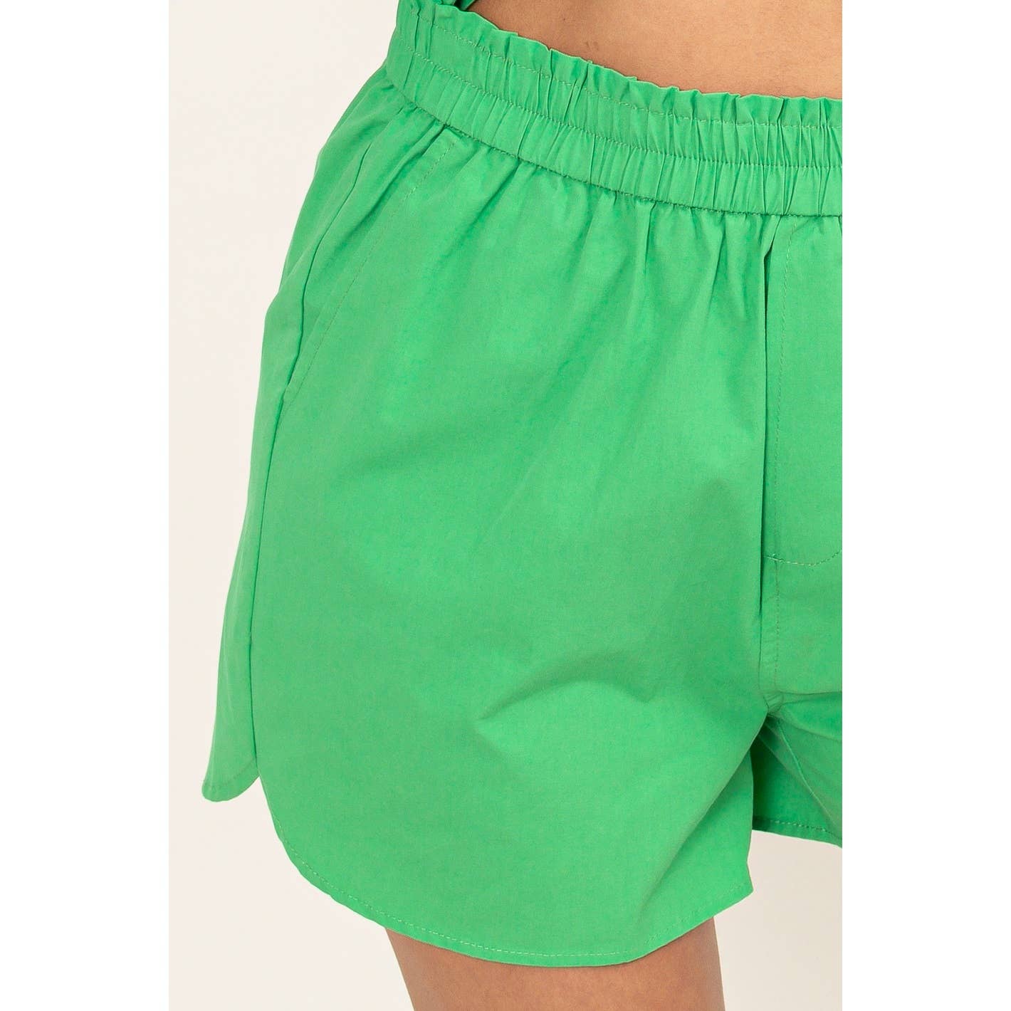 Poplin High Waist Shorts