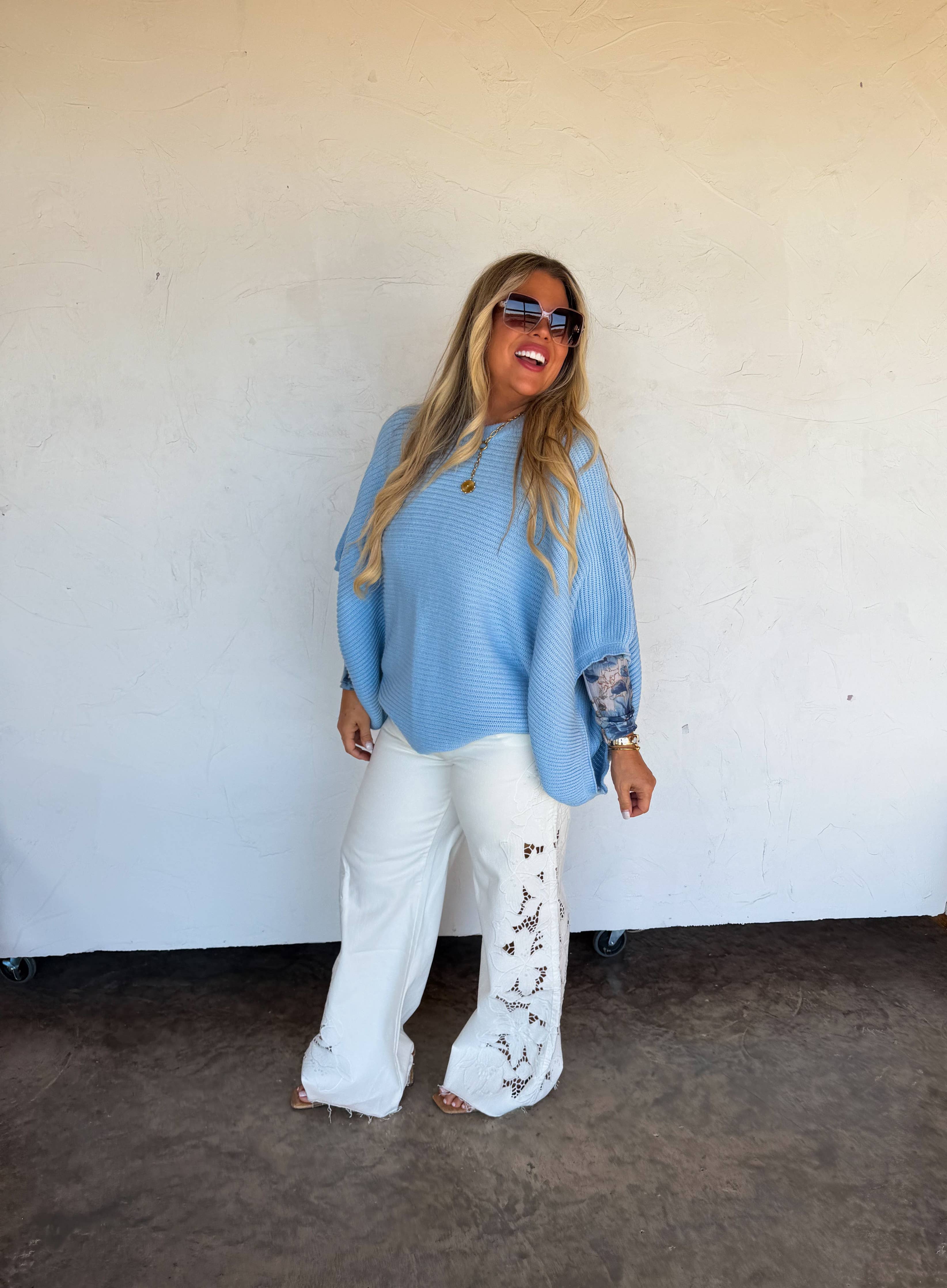SUMMER FLORAL CHARM WIDE LEG JEAN